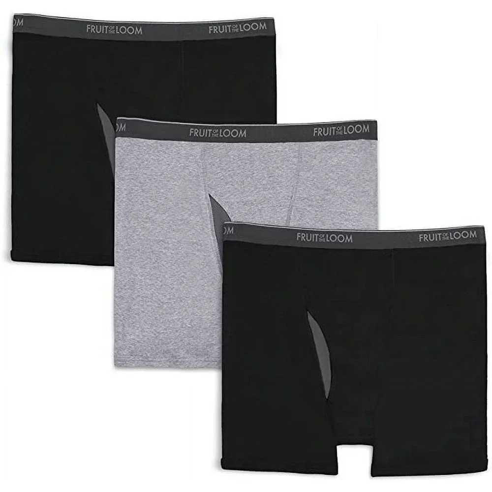 Fruit of the‎ Loom Big Man Premium Boxer Briefs 5XB (58-60) Mesh Fly Pack of 6